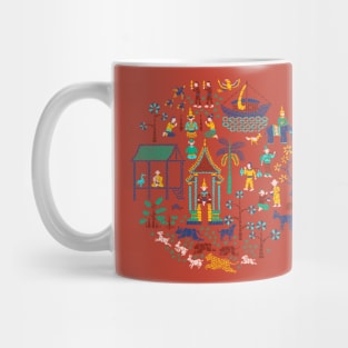 Temple Mosaic - Red Mug